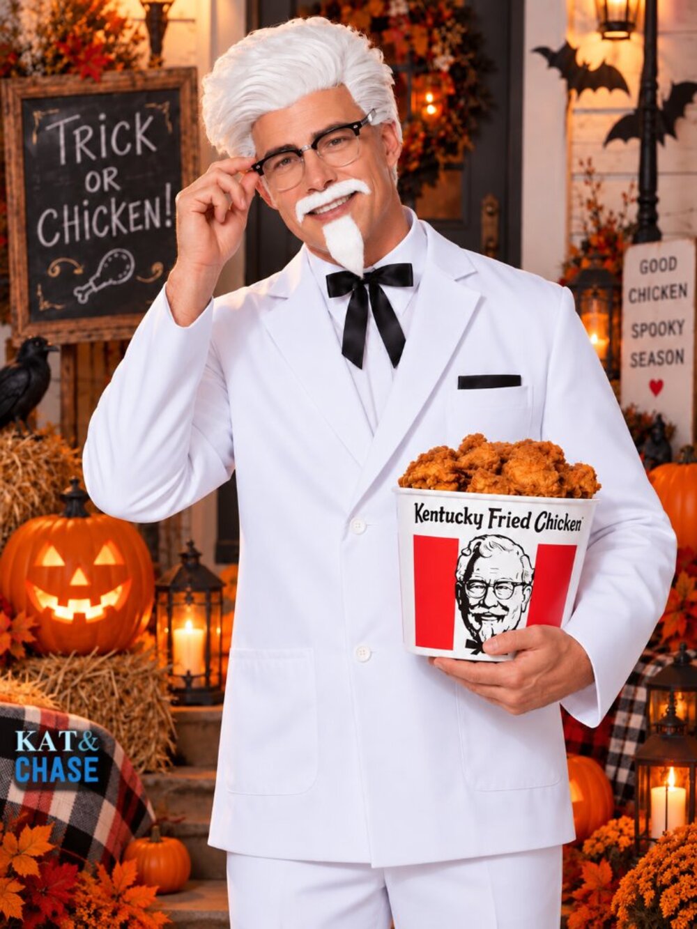 Spirit KFC Colonel Sanders Adult XL Costume Complete Outfit Halloween